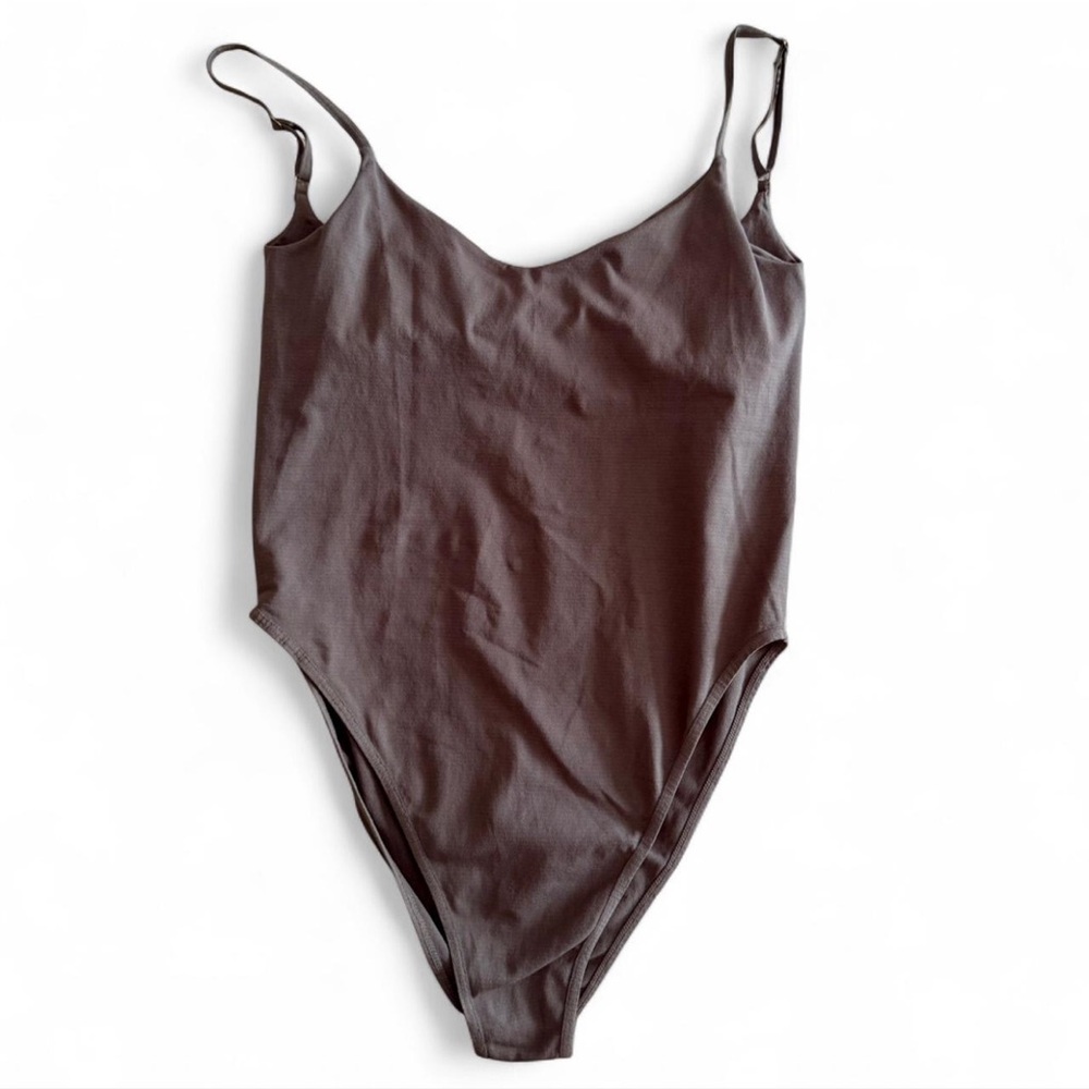 NWOT Free People Intimately Seamless High Cut Gray Bodysuit Medium